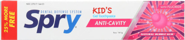 Kids Toothpaste Flouride Bubble Gum 5 Oz By Xlear Inc