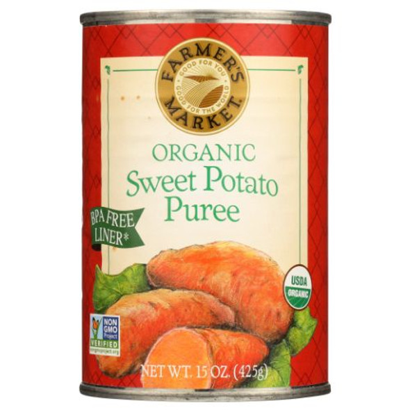 Organic Sweet Potato Puree Case of 12 X 15 Oz By Farmers market