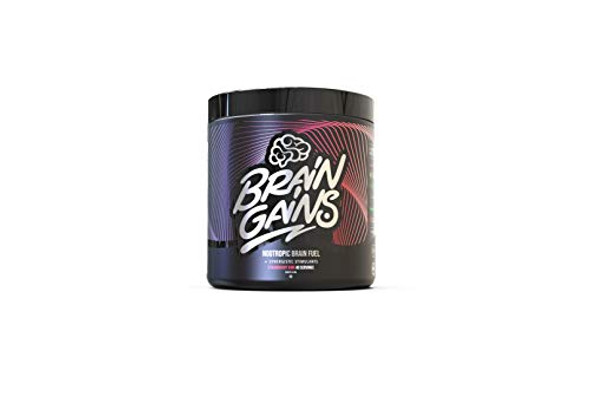 Brain Gains Nootropic Brain Fuel Black Edition 300g (Strawberry & Kiwi)