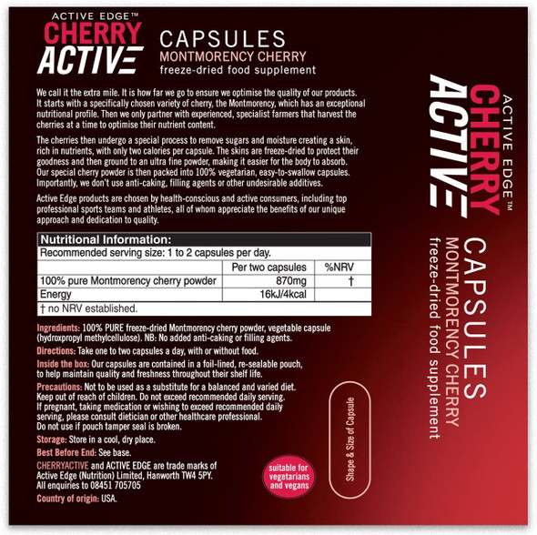 CherryActive Montmorency Cherry 60 Capsules