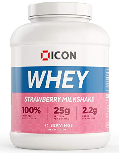 ICON Nutrition 100% Whey Protein 2.27kg Strawberry Milkshake