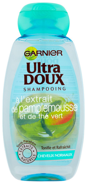 Garnier Ultra Gentle Shampoo for Normal Hair - Grapefruit / Green Tea - 250 ml - Pack of 3