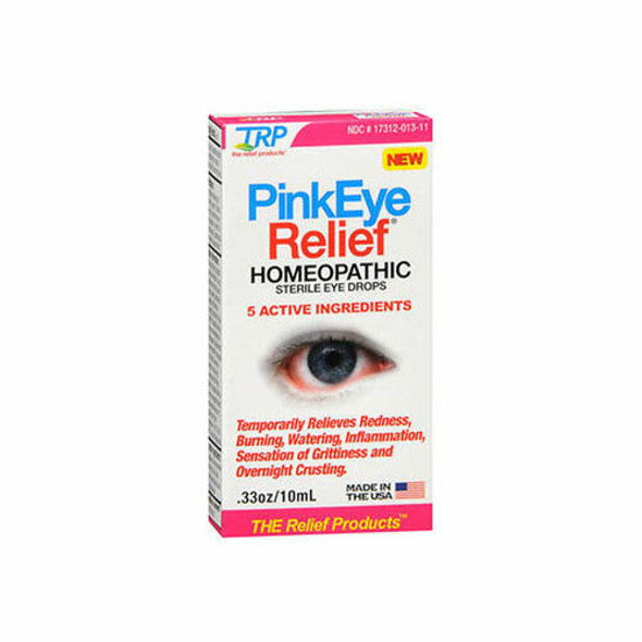 Pink Eye Relief Homeopathic Sterile Eye Drops 0.33 Oz By TRP Company