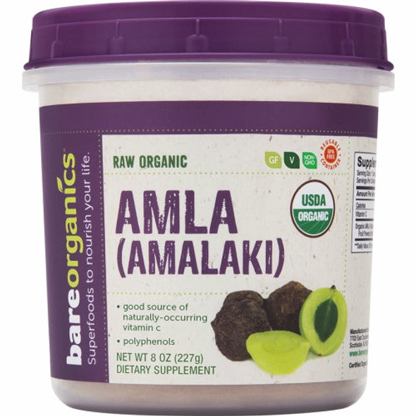 Organic Amla Powder Indian Gooseberry 8 Oz By Bare Organics