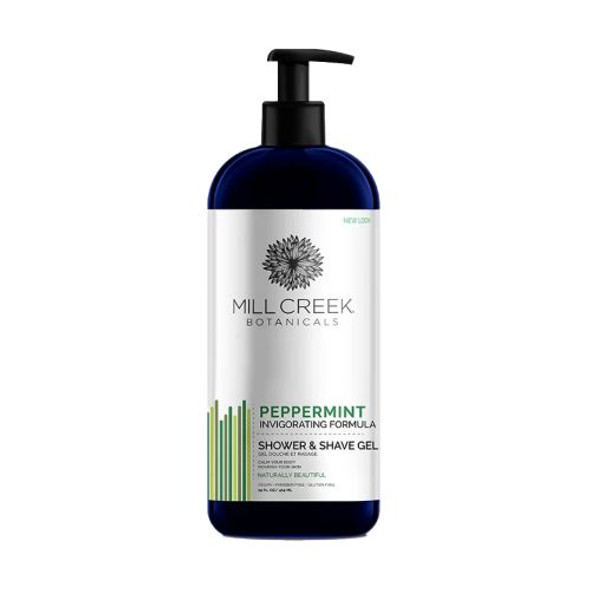 Shower & Shave Gel Peppermint 14 Oz By Mill Creek Botanicals