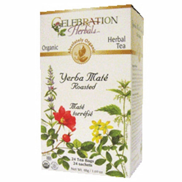 Organic Yerba Mate Roasted Tea 24 Bags By Celebration Herbals