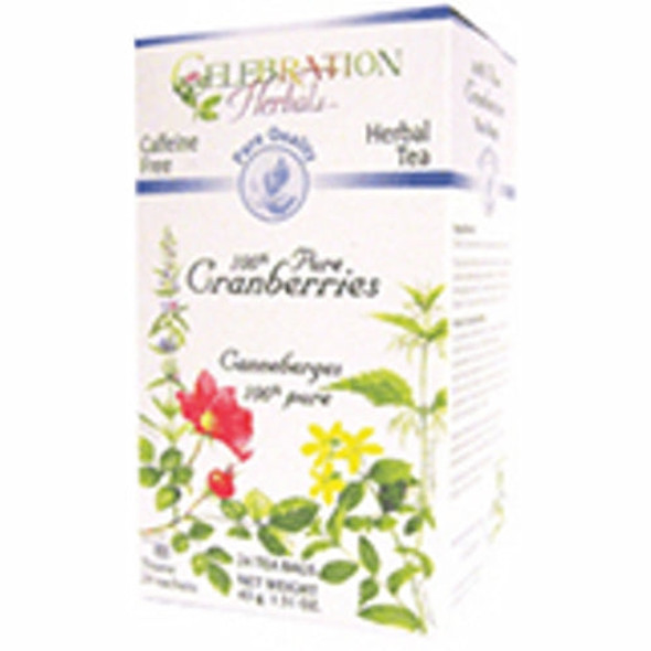 Cranberries Pure Tea 24 Bags By Celebration Herbals