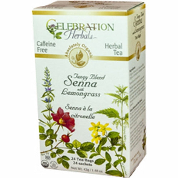 Organic Senna with Lemongrass Tea 24 Bags By Celebration Herbals