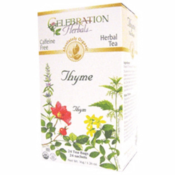 Organic Thyme Leaf Tea 24 Bags By Celebration Herbals