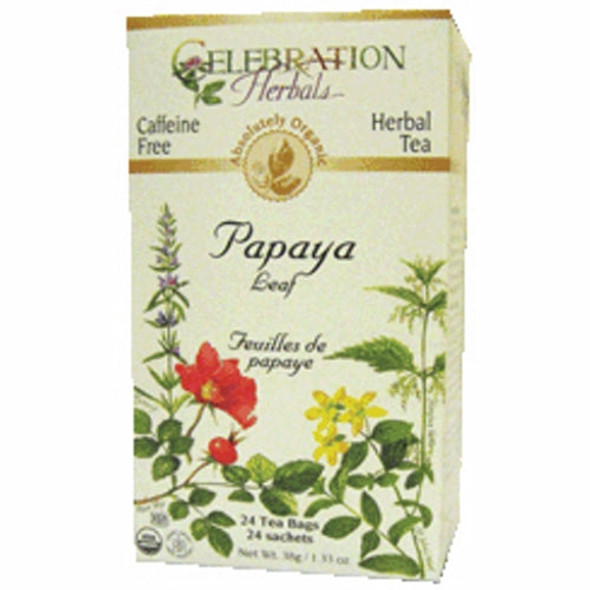 Organic Papaya Leaf Tea 24 Bags By Celebration Herbals
