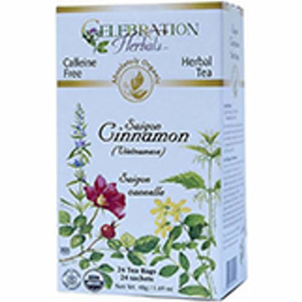 Organic Cinnamon Saigon Tea 24 Bags By Celebration Herbals