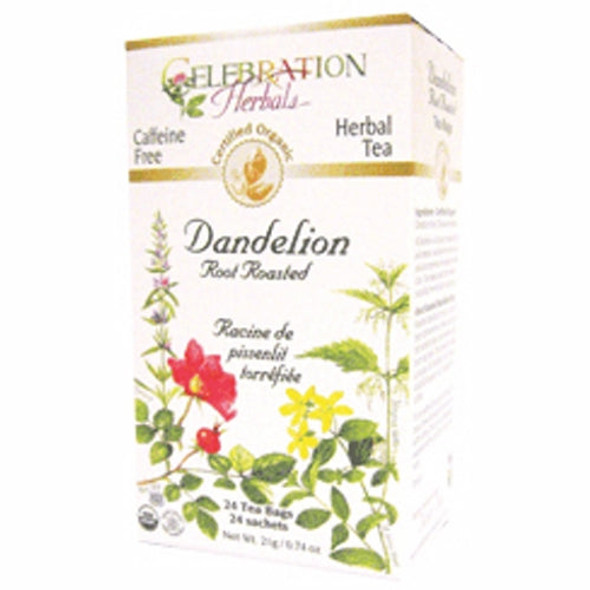 Organic Dandelion Root Roasted Tea 24 Bags By Celebration Herbals