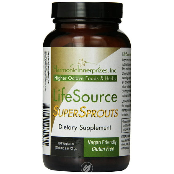 LifeSource SuperSprouts 180 Veg Caps By Harmonic Innerprizes (formerly Etherium Tech)