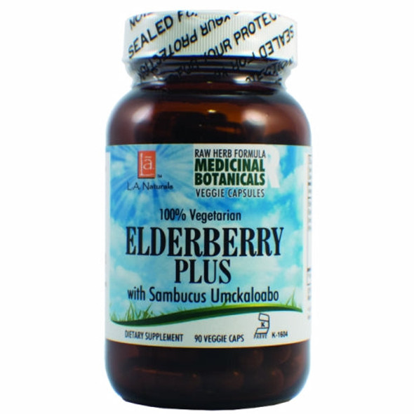 Elderberry Plus Raw Formula 90 Veg Caps By L. A .Naturals