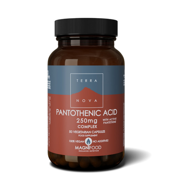 Terranova Pantothenic Acid (with Pantethine) 250mg Complex - 50 capsules