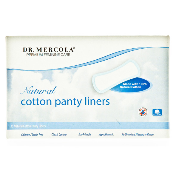 Dr Mercola Organic Cotton Panty Liners - 30 x Panty Liners