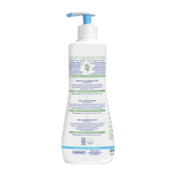 Mustela Baby Gentle Cleansing Gel - Baby Hair & Body Wash - With Natural Avocado Fortified With Vitamin B5 – Biodegradable Formula & Tear-Free - Various Sizes - Packaging May Vary