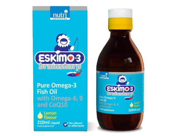 Eskimo-3 Brainsharp Pure Omega 3 Fish Oil (Lemon) - 210ml