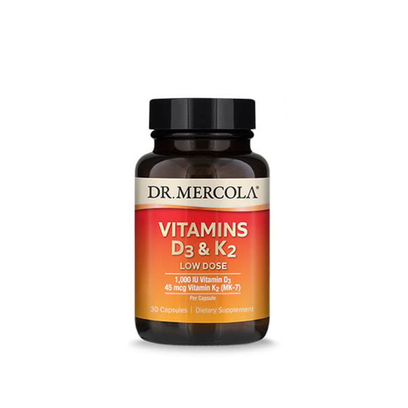 Dr Mercola Vitamins D3 & K2 Low Dose - 30 capsules
