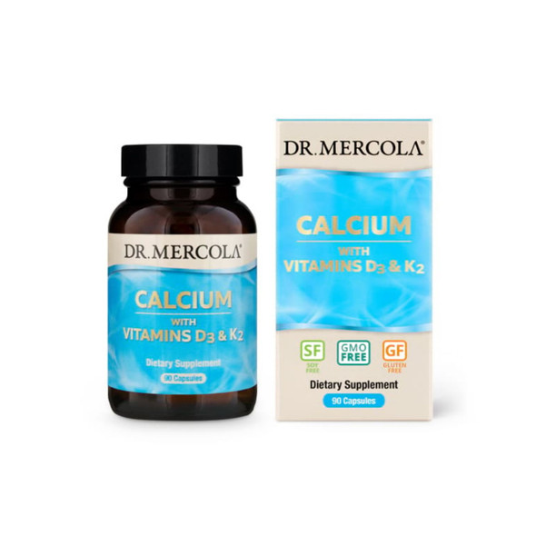 Dr Mercola Calcium with Vitamins D & K2 - 90 capsules