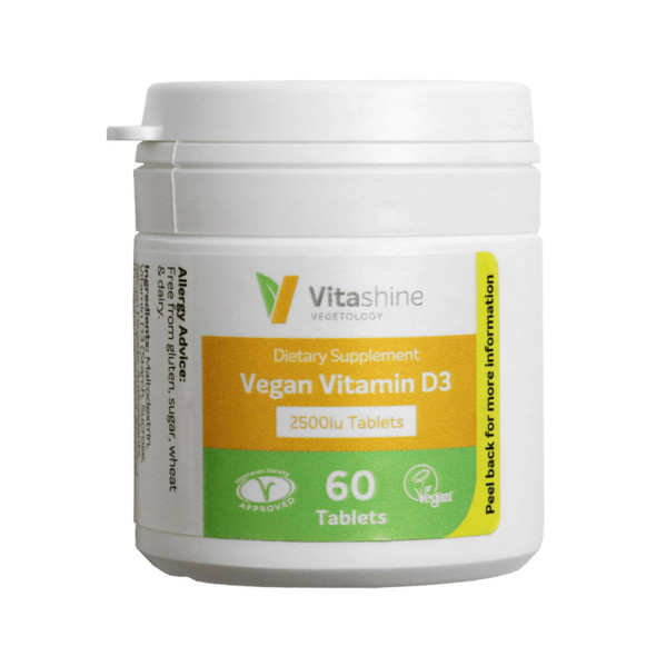 Vegetology Vitashine Vitamin D3 2500IU - 60 veg tablets