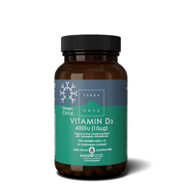 Terranova Green Child Vitamin D3 400iu - 50 capsules