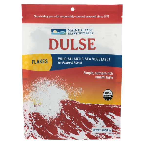 Maine Coast Sea Vegetables Dulse Flakes 4 oz Bag  Wild Atlantic  Organic