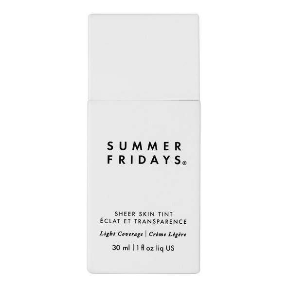 Summer Fridays Sheer Skin Tint with Hyaluronic Acid + Squalane - Shade 1, Fair with Neutral Peach Undertones (1 FL Oz)