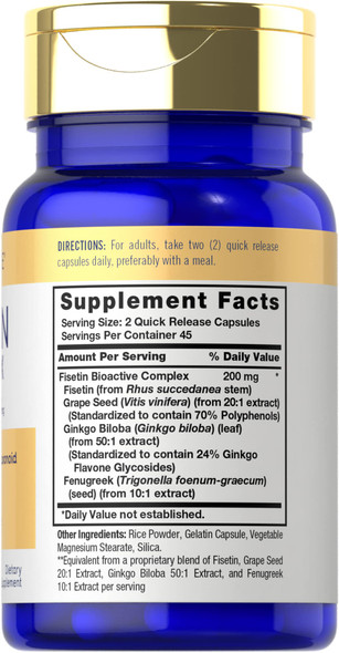 Carlyle Fisetin Complex | 200Mg | 90 Capsules | Non-Gmo And Gluten Free Supplement