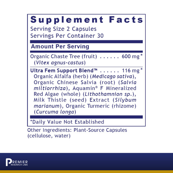 Premier Research Labs Fem Balance-Fx - Supports Menstrual Cycles & Regularity - With Chaste Tree Fruit, Alfalfa, Chinese Salvia