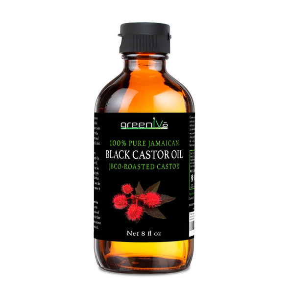 Greenive - Jamaican Black Castor Oil - 100% Pure - (8 Ounce)