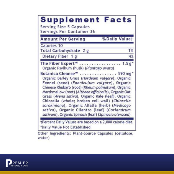 Premier Research Labs Psyllium Fiber - Features Natural Soluble Fiber & Supporting Herbs - Supports Bowel Regularity & Intestinal