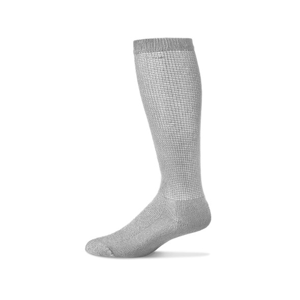 Physicians' Choice Diabetic Socks Unisex Diabetic - Over The Calf Socks For Men & Women 12 Pack - Grey - Size 13-15 (M) / 15-17