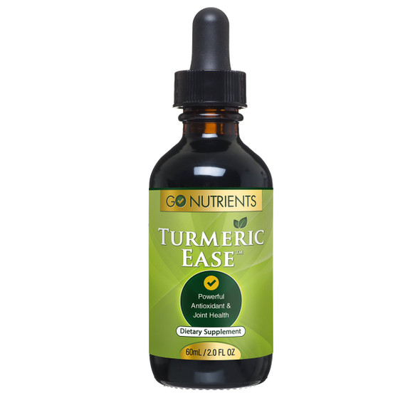 Go Nutrients Turmeric Ease - Liquid Turmeric Curcumin With Black Pepper - Organic Turmeric Supplement For Healthy Inflammation