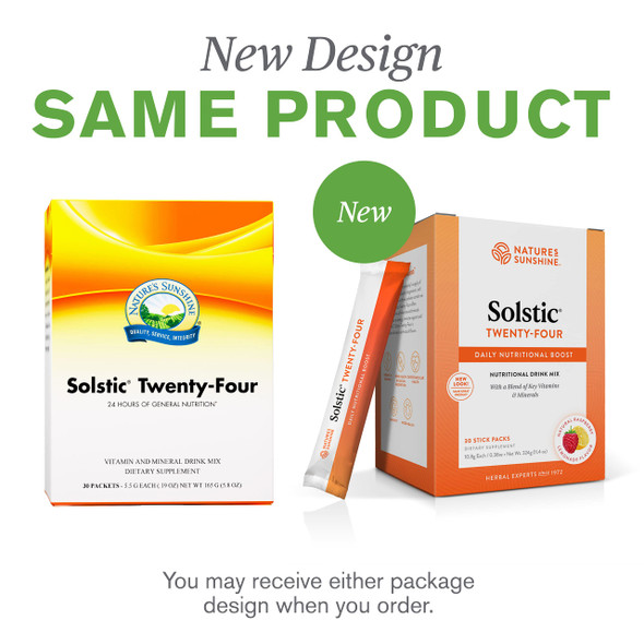 Nature'S Sunshine Solstic Twenty-Four, 30 Packets | Multivitamin Drink Packets Provide At Least 100% Of The Daily Value For 13 Vi