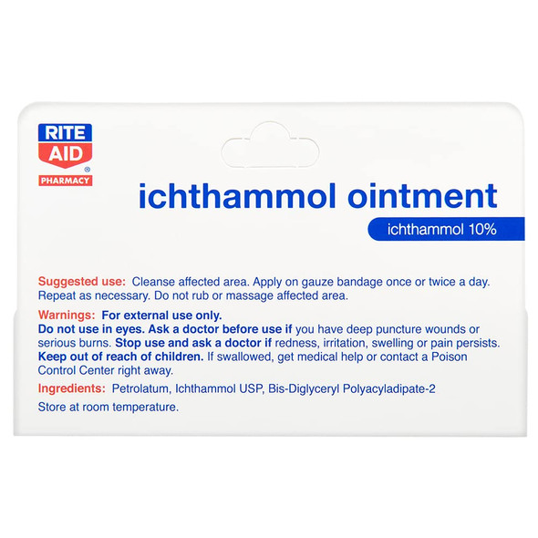 Rite Aid Ichthammol Ointment 10% - 1 Ounce, Drawing Salve, Soothing Skin Relief