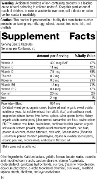 Standard Process Catalyn With Iron - Whole Food Energy, Vitality, And Antioxidant Support With Riboflavin, Vitamin B6, Thiamine