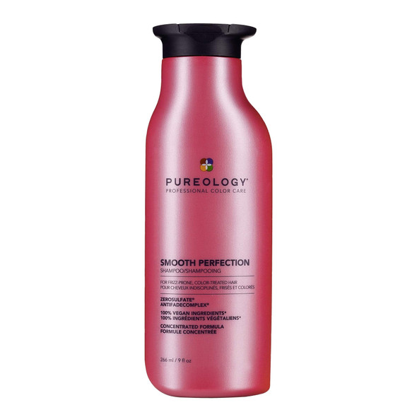 Pureology Smooth Perfection Shampoo | For Frizz-Prone Color Treated Hair | Sulfate-Free | Vegan