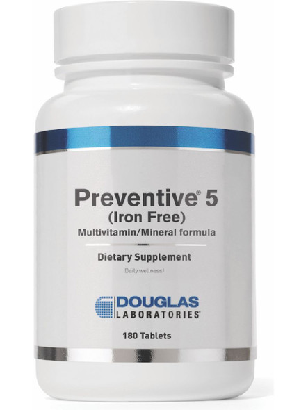 Douglas Labs, Basic Preventive 5, Iron Free, 180 tabs