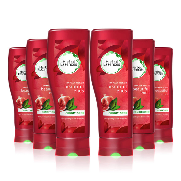 Herbal Essences Beautiful Ends Conditioner for Long Hair, 400 ml - Pack of 6