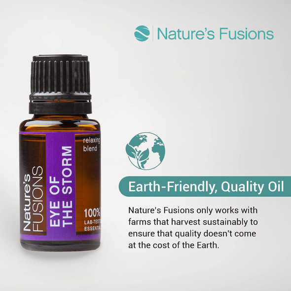 Nature's Fusions Eye of The Storm, 100% Pure and  Essential Oil Blend for Aromatherapy and Topical Use, .5 Fl Oz (Pack of 1) (15 mL)