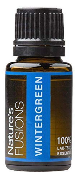 Natures Fusions Wintergreen Essential Oil, 100% Pure and  Essential Oil for Sinus and Muscle Pain Relief, Aromatherapy and Topical Oils, 15 Millirs