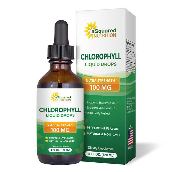 Chlorophyll Liquid Drops -  Liquid Chlorophyll for Water - Pure Herbal Vegan Supplement Alternative to Capsules, Pills, Gummies & Powder - 4 fl oz