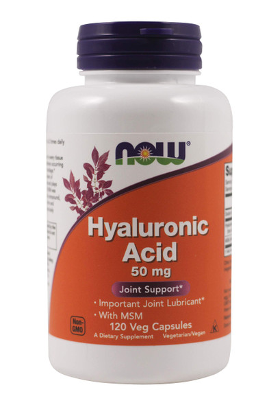 Now Foods Hyaluronic Acid with MSM, 120 Vcaps (Pack of 3)