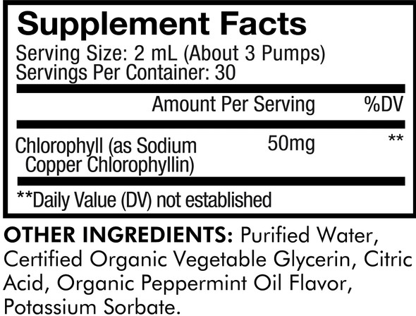 Codeage Chlorophyll Liquid Drops Supplement, Immune Support, Skin Care, Certified Organic Vegetable Glycerin Water, Liquid Chlorophyll, Organic mint Flavor Clorofila, Vegan 2 fl oz