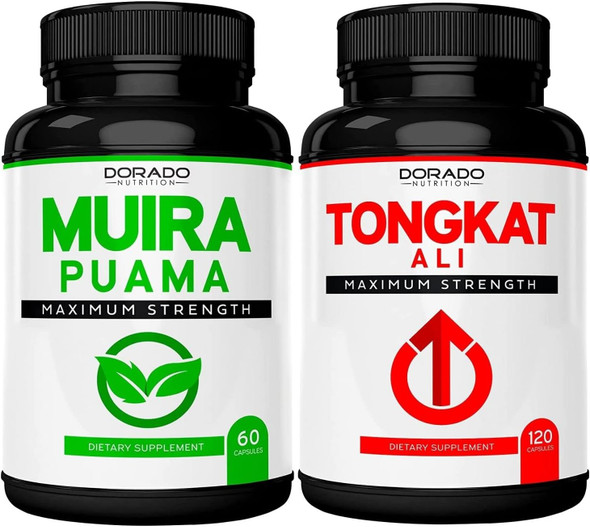 Muira Puama Root Extract 1000mg for Men and Women & Tongkat Ali for Men & Women 1200mg
