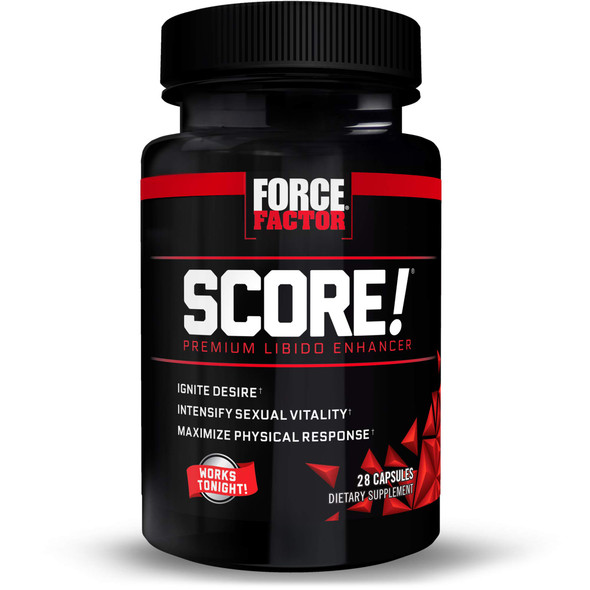 Force Factor Score! Nitric Oxide Libido Enhancer for Men with Horny Goat Weed and L-Citrulline to Ignite Libido, Maximize Response, Increase Endurance, and Boost Male Vitality,, 28 Capsules