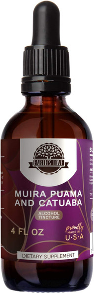 Earth's Love - Muira Puama and Catuaba Alcohol Herbal Extract Tincture, Super-Concentrated (Ptychopetalum Olacoides and Trichilia catigua, Erythroxylum vacciniifolium) Dried Herbs (4 Fl Oz)