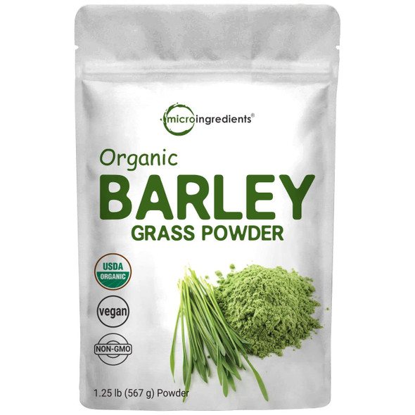 Sustainably US Grown, Organic Barley Grass Powder, 20 Ounce (1.25 Pounds), Rich Fibers, Immune Vitamins, Minerals, Antioxidants and Protein, Support Immune System and Digestion Function, Vegan