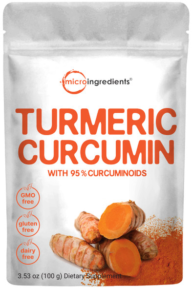 Turmeric Extract 95% Curcuminoids ( Turmeric Extract and Turmeric Supplements), 100 Grams, Rich in Antioxidants for Joint & Immune Support, No GMOs, Vegan Friendly, India Origin